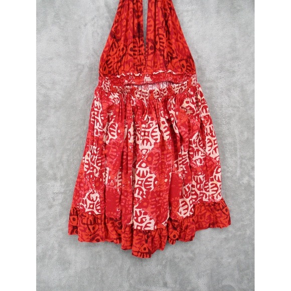 Free People Dress Medium Beach Day Bohemian Beach Resort Keyhole Backless Tassel - Picture 6 of 14